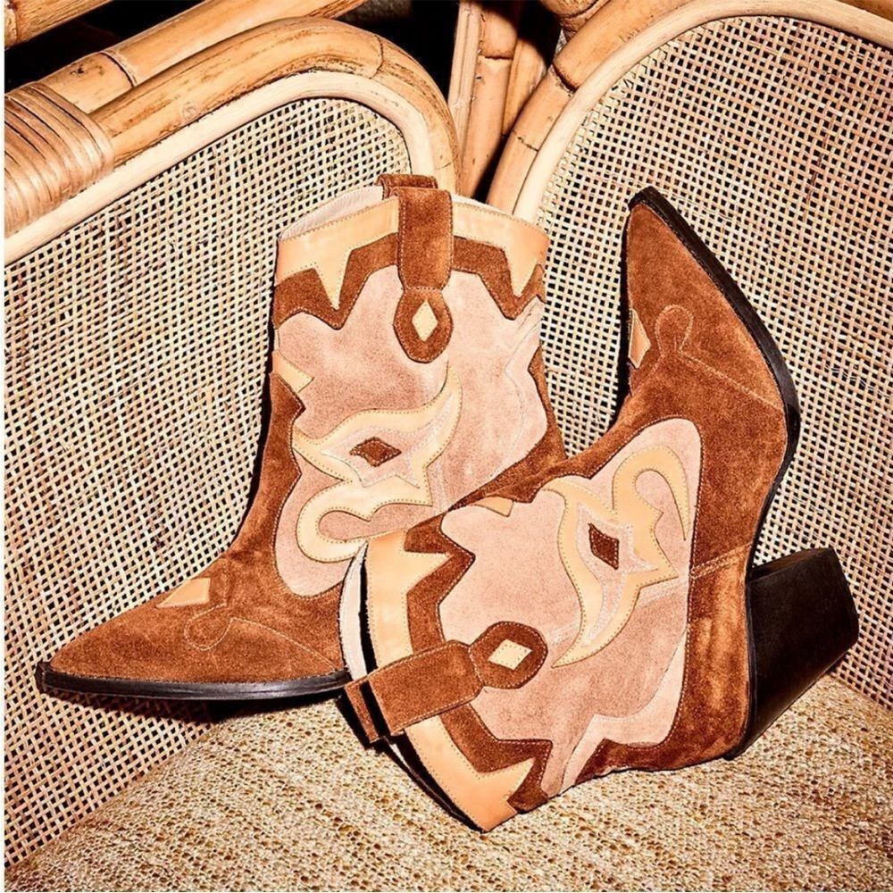New Free People Golden Girl Western Boot EU 40 US 9